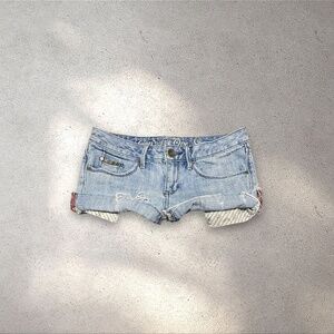Converse Low Rise Micro Studded Denim Shorts